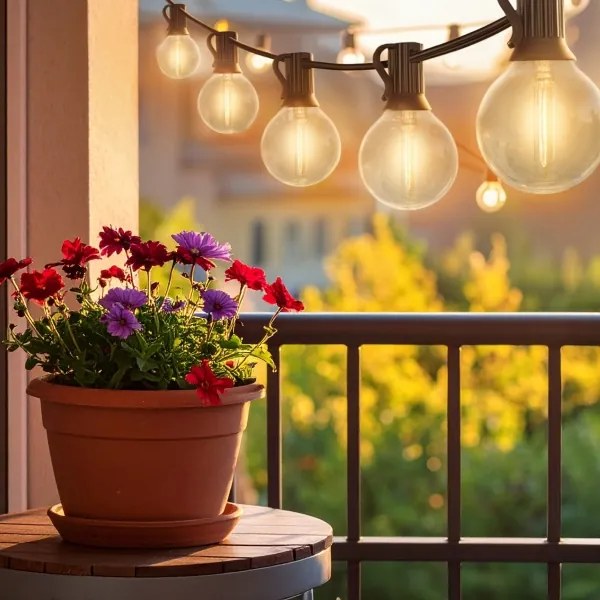 Brilagi - LED Girlanda decorativa da esterno GIRLANDA 18xE12 13m nera IP44 luce bianca calda