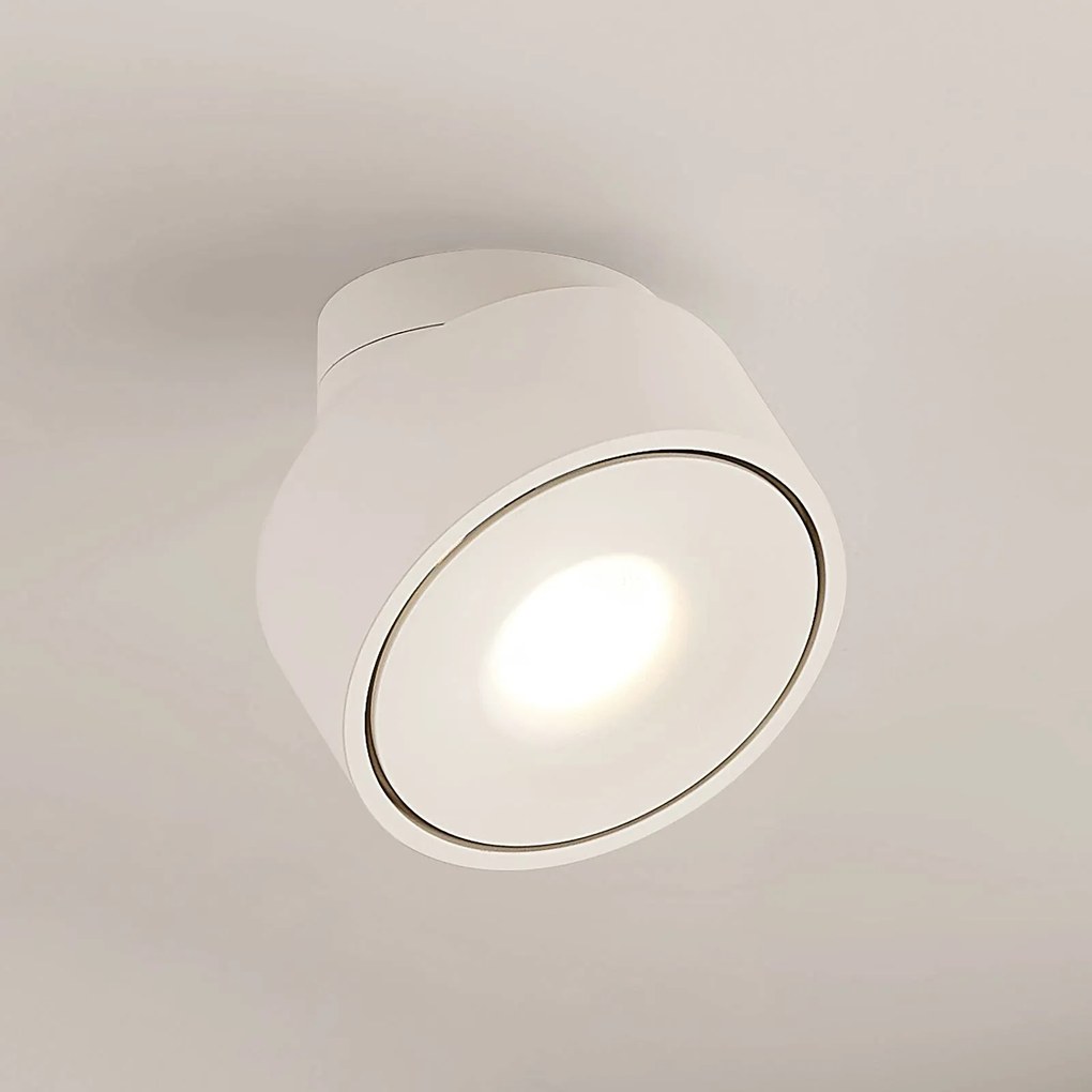 Plafoniera a LED Rotari Arcchio, dimmerabile, Bianco / Opale, Corridoio, Alluminio, Moderno, Plafoniera LED