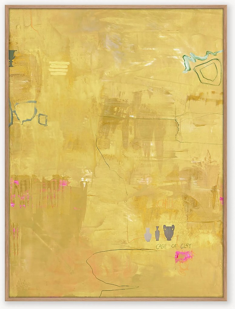 Dipinto su tela dipinto a mano Yellow Petite