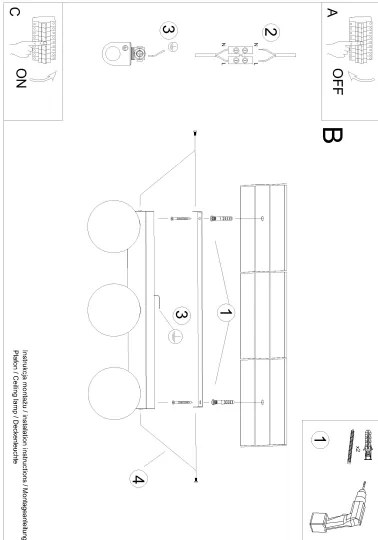 Sollux SL.1153 - Lampada da soffitto YOLI 3xG9/12W/230V nero