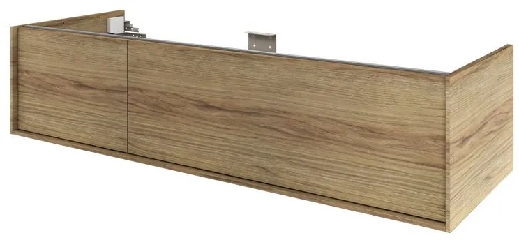 Mobile da bagno sotto lavabo SENSEA Neo Frame rovere satinato L 135 x H 32 x P 48 cm 2 cassetti, lavabo non incluso