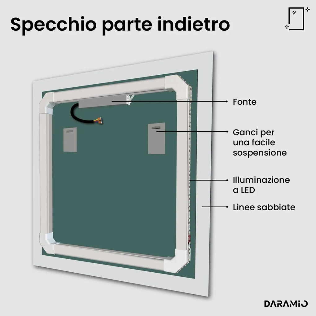 Specchio con luce LED F2