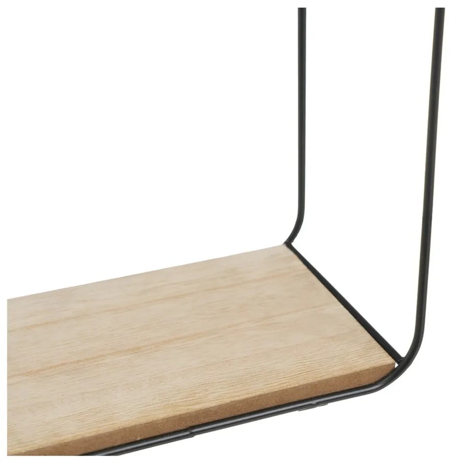 Mensole in colore nero-naturale in set di 2 21 cm - Casa Selección