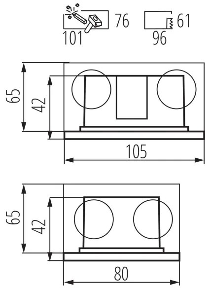 Kanlux 33693 - LED Lampada da incasso GLASI LED/3W/230V 4000K IP44 bianco