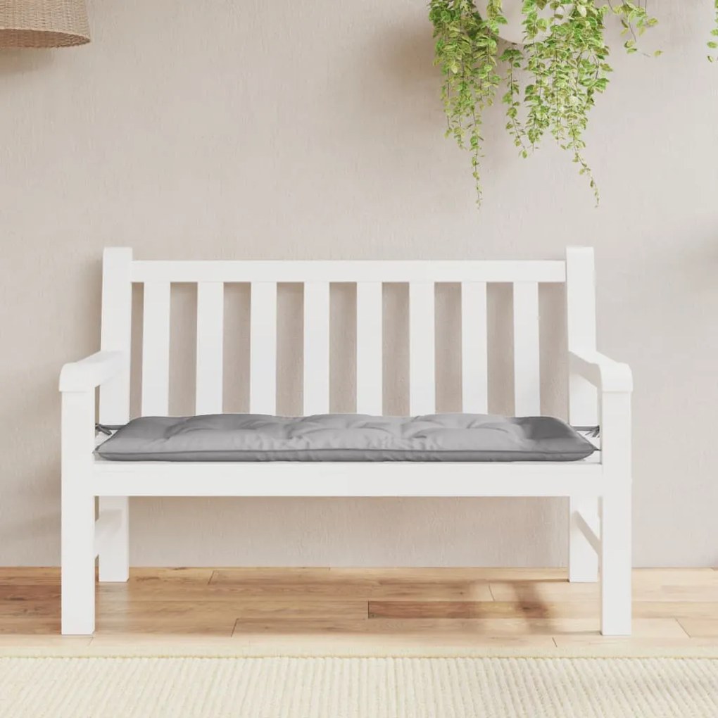 Cuscino Per Panca Grigio 120x50x7 Cm İn Tessuto Oxford /