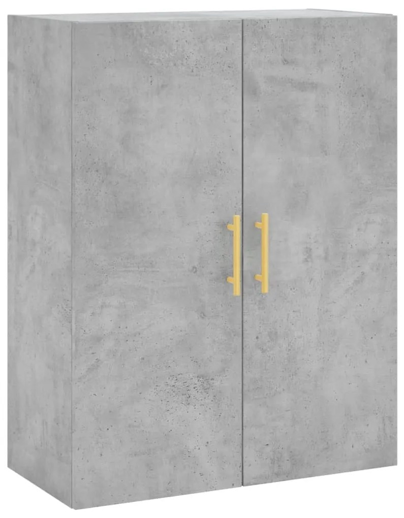 Credenza Grigio Cemento 69,5x34x180 cm in Legno Multistrato