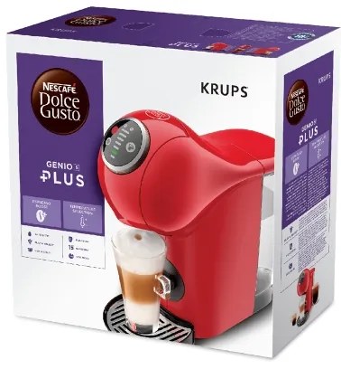 Krups - Macchina da caffè a capsule NESCAFÉ DOLCE GUSTO GENIO S PLUS 1500W rosso