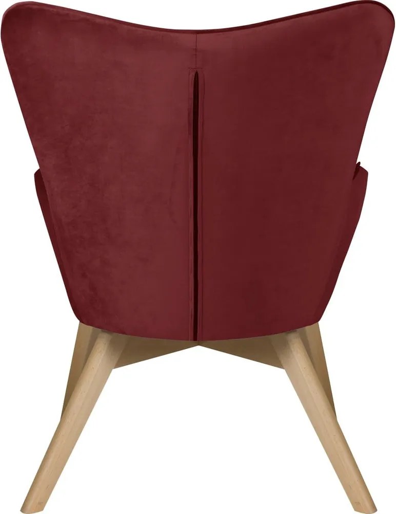 Poltrona rossa con rivestimento in velluto Niko – Ropez