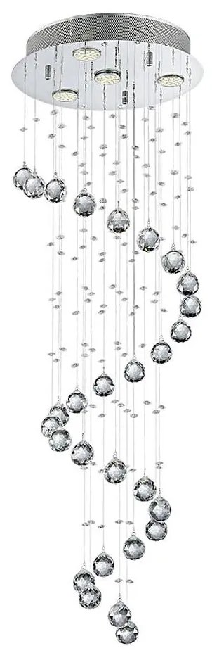 LUXERA 62410 - Lampadario fisso di cristallo COIL 4xGU10/50W/230V