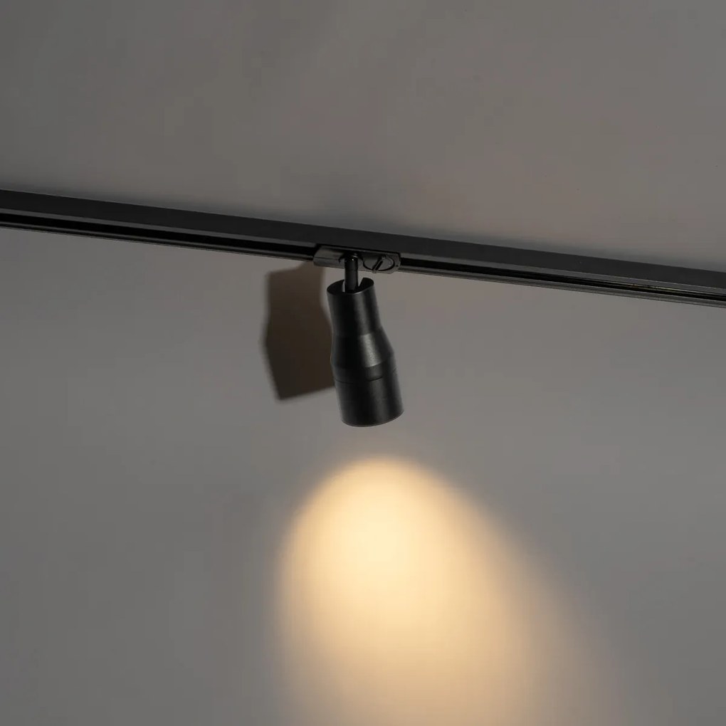 Faretto moderno nero per sistema binario monofase - Iconic Kohua