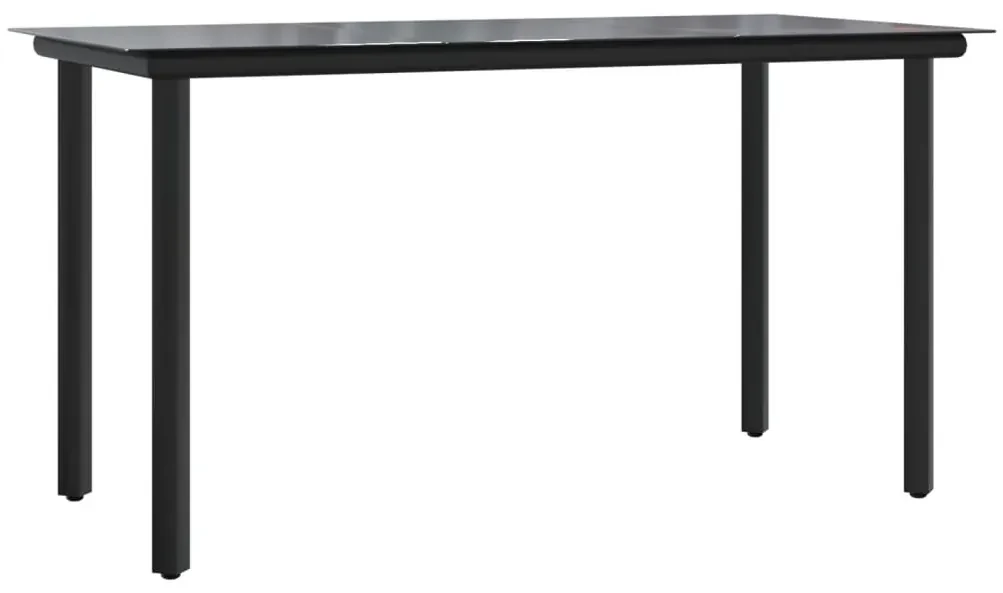 Set da pranzo da giardino 5pz con cuscini in polyrattan marrone