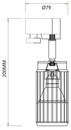 Faretto VERTICAL per sistema a binario 1xGU10/8W/230V bianco