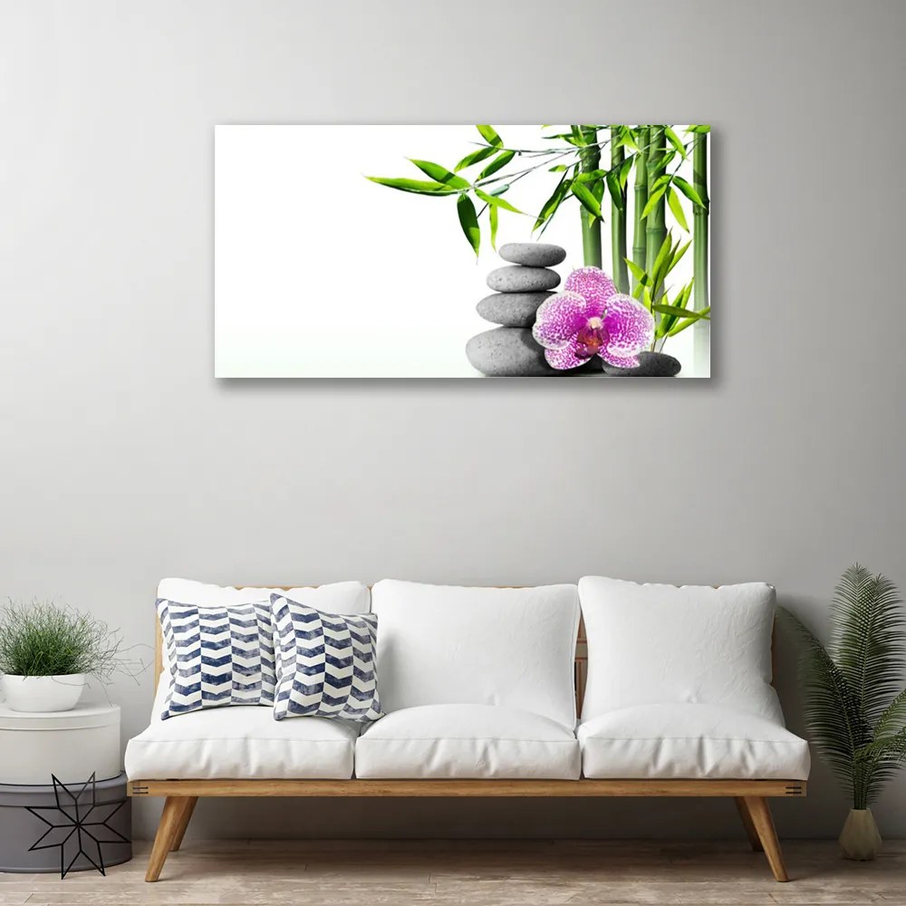 Quadro su tela Zen Art Bamboo Spa 100x50 cm