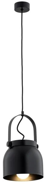 Argon 8281 - Lampadario a sospensione con filo LOGAN 1xE27/15W/230V diametro 20 cm nero
