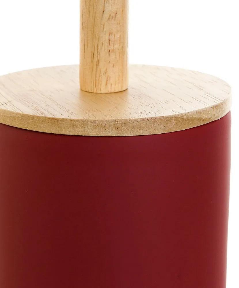 Scopino per il Bagno DKD Home Decor Rosso Bambù Gres (11.5 x 11.5 x 39 cm)