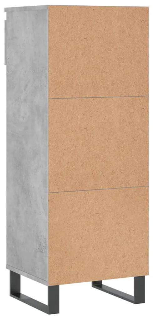 Scarpiera Grigio Cemento 40x36x105 cm in Legno Multistrato