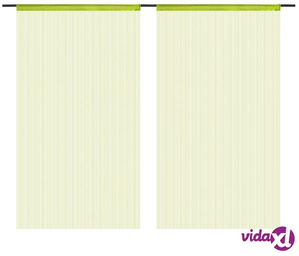 vidaXL 2 Pz Tende a Fili 140x250 cm Verdi