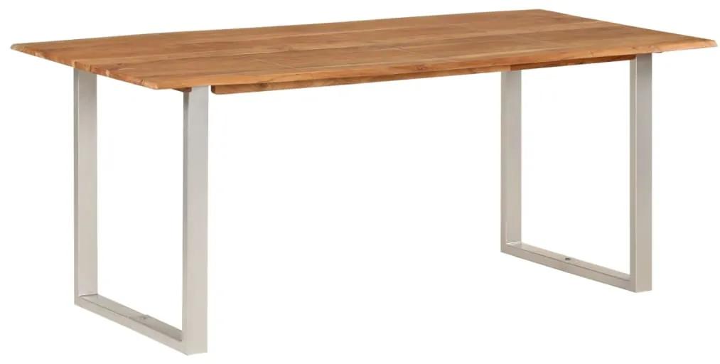 Tavolo da pranzo 180x90x76 cm in legno massello di acacia