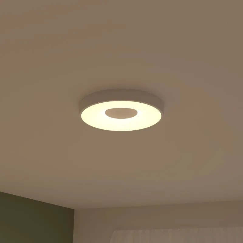Plafoniera LED Piazo Ø 38 cm bianco IP21 cct da bianco caldo a bianco freddo con regolazione di temperatura, 5600 lumen INSPIRE