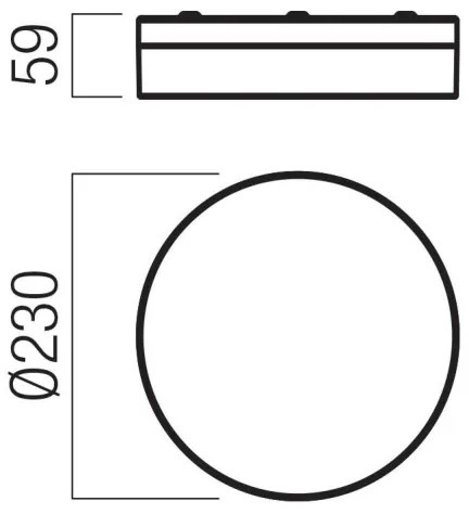 Redo 01-3727 - Plafoniera LED FRISBI LED/12W/230V 3000/4000K IP44 cromo