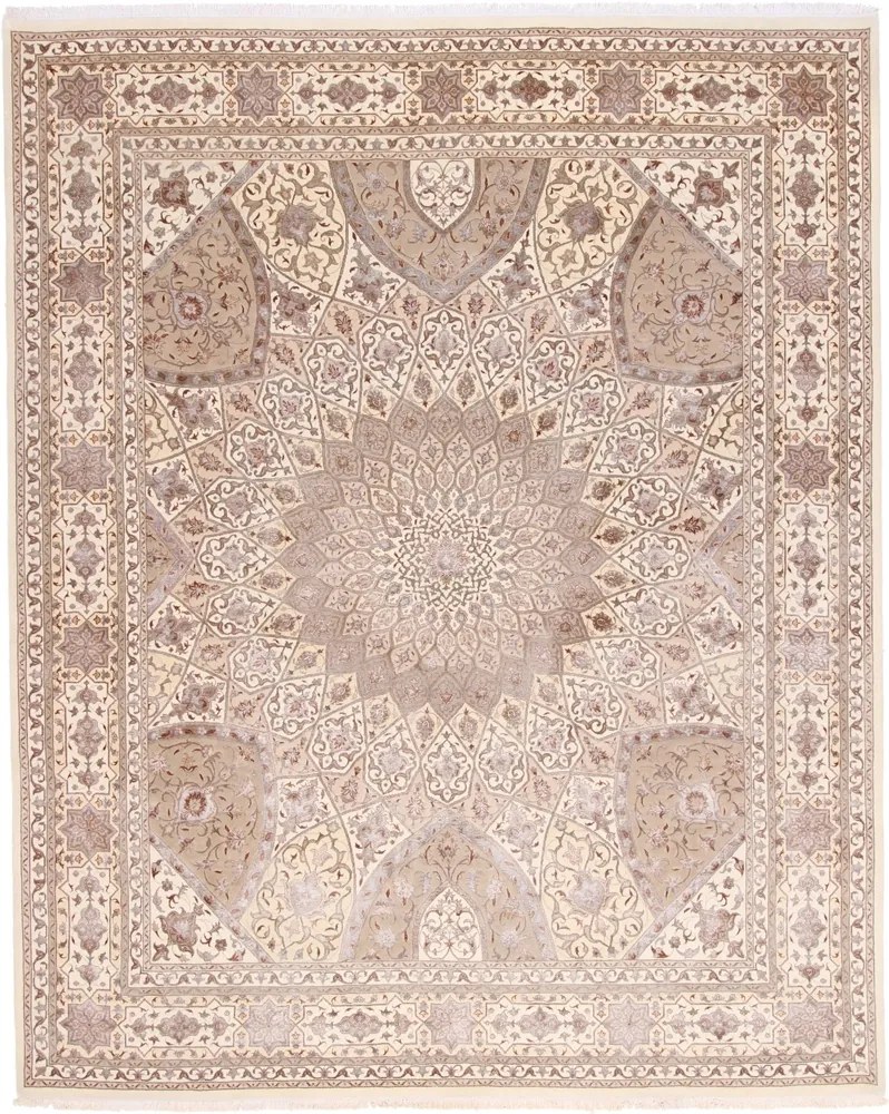 Tabriz Tappeto orientale 310 x 250 Grigio (Indian) Annodato A Mano
