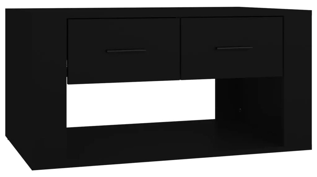 Tavolino da salotto nero 80x50x40 cm in legno multistrato