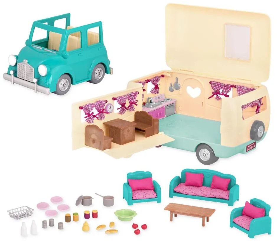 Li'l Woodzeez - Set di giochi HAPPY CAMPER campeggio