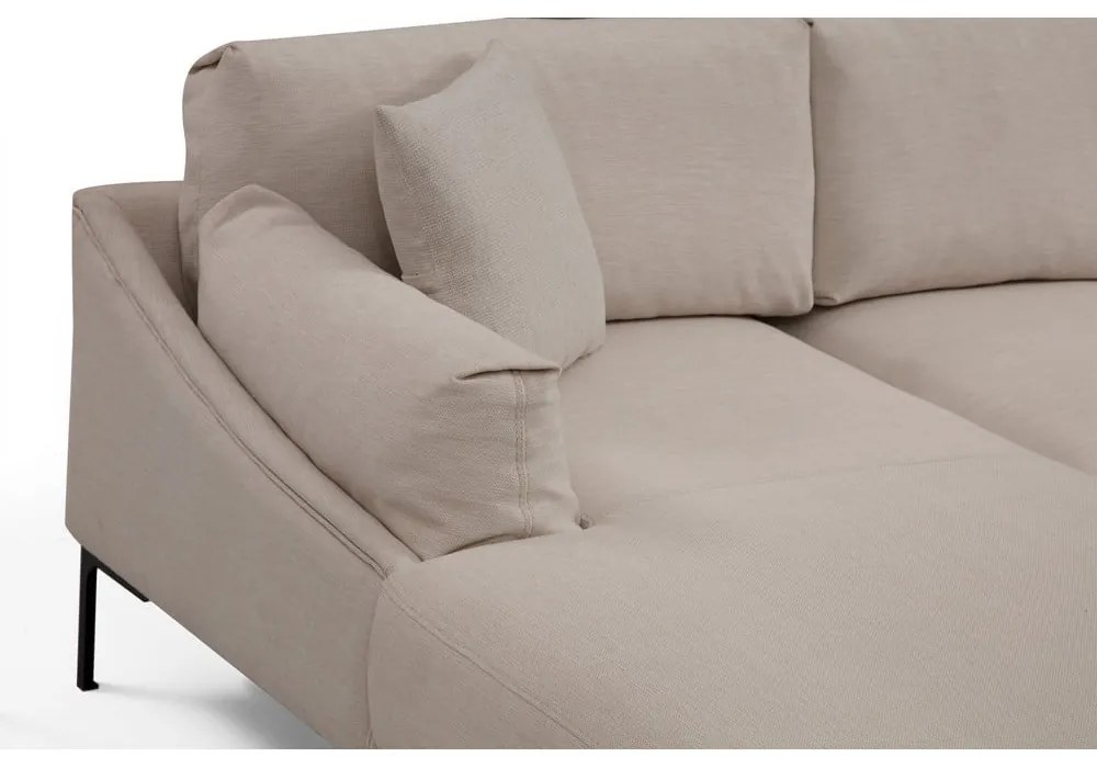 Divano angolare beige chiaro, angolo sinistro Leo - Artie