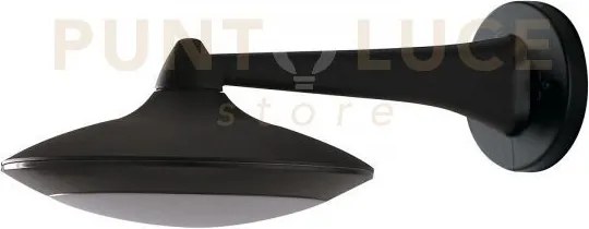 Applique da esterno led alyson nera 12w 1300lm 4000k ip44 24x10cm i...