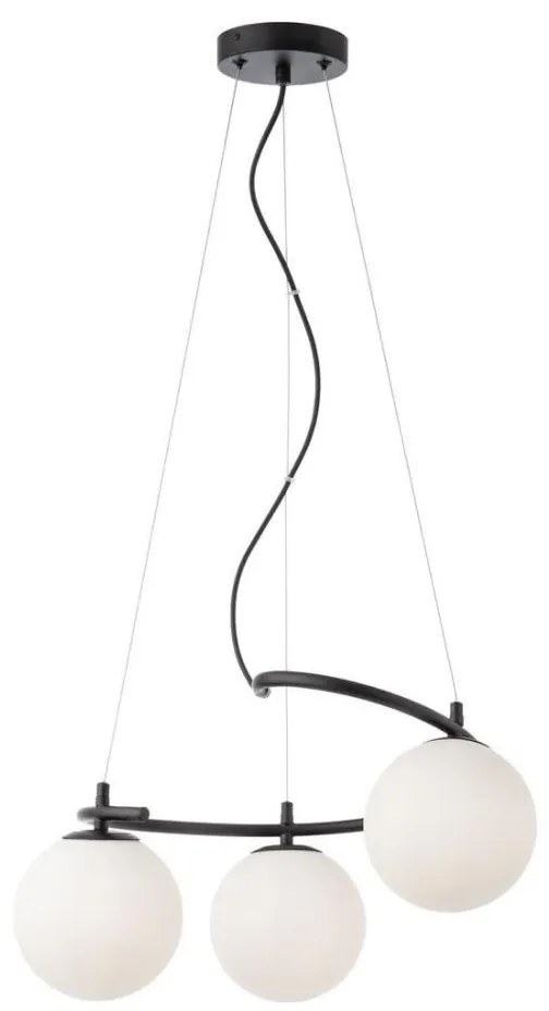 Redo 01-2716 - Lampadario a sospensione con filo VOLLEY 3xE14/28W/230V nero