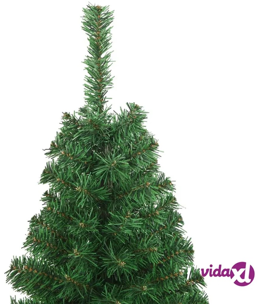 vidaXL Albero di Natale Artificiale con Rami Spessi Verde 150 cm PVC