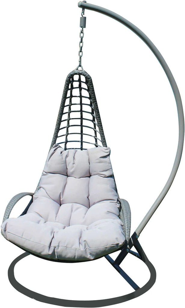 AVUS - dondolo da giardino con struttura acciaio completo di cuscini intreccio in rattan sintetico