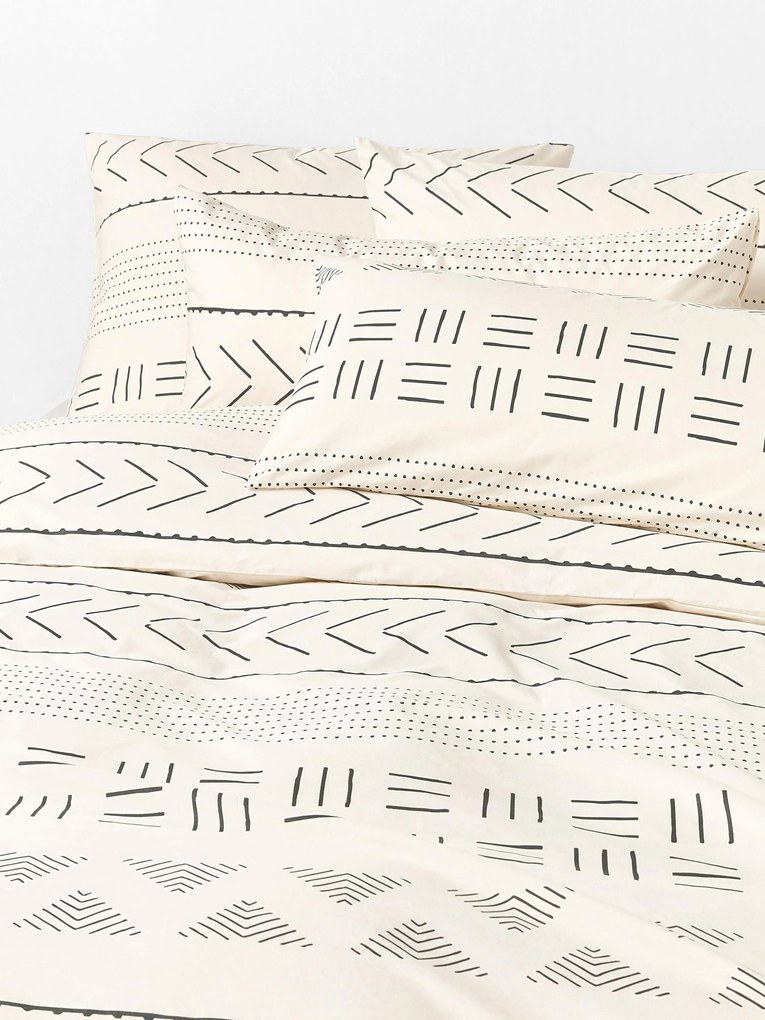 Copripiumino in cotone percalle con motivo boho Kohana