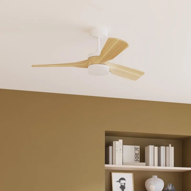 Ventilatore da soffitto Chris bianco, Ø 112 cm, CCT, dimmerabile, INSPIRE IP20