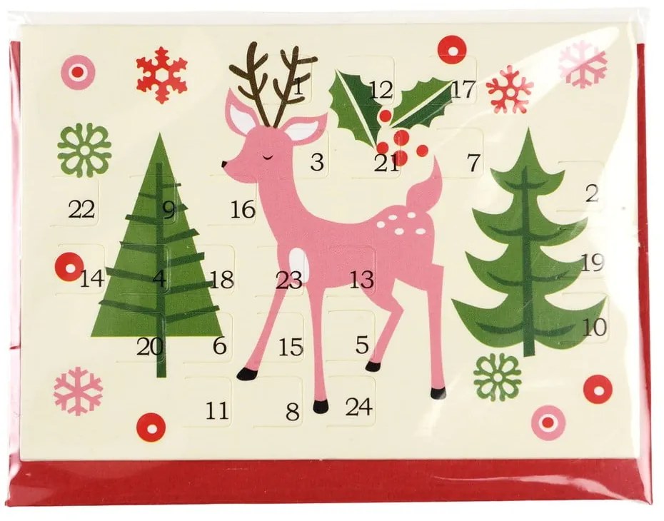 Biglietto di Natale con design a calendario dell'avvento - Rex London