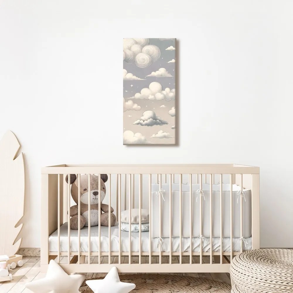 Quadro su tela – Nuvolette pastello