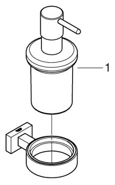 GROHE 40756001 - Dispenser per sapone liquido ESSENTIALS CUBE 160 ml cromo lucido