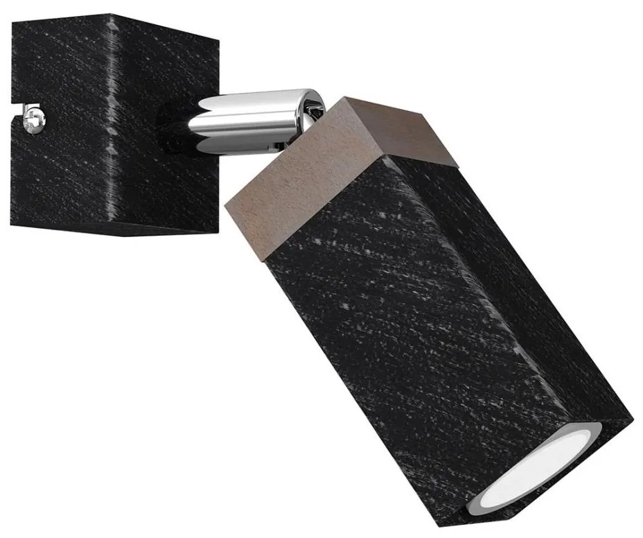 Faretto da parete SOLO 1xGU10/MR11/40W/230V nero