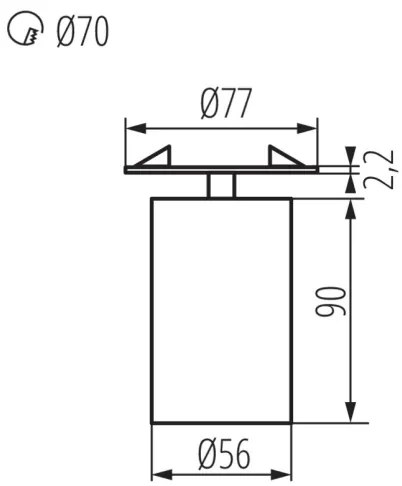 Kanlux 29311 - Faretto incasso CHIRO 1xGU10/35W/230V nero