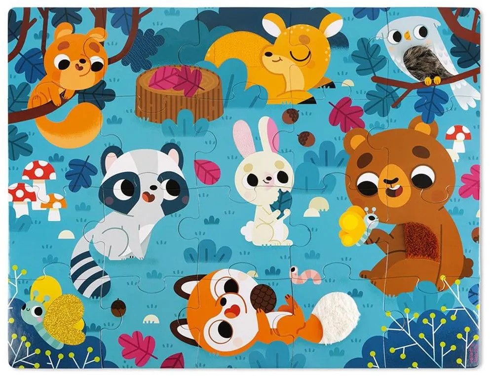 Puzzle Tattile - Gli Animali della Foresta - 20 pezzi