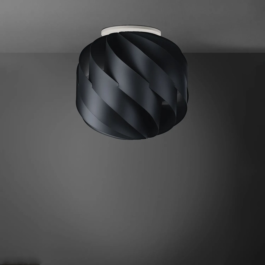 Plafoniera Moderna Globe Polilux ® Nero 1 Luce E27 D40Cm