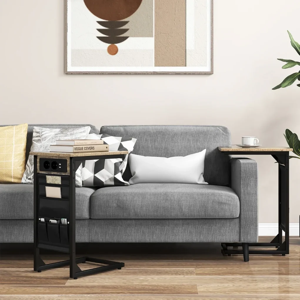 Set Tavolini C Con Prese USB Comodini Moderni Per Salotto/camera