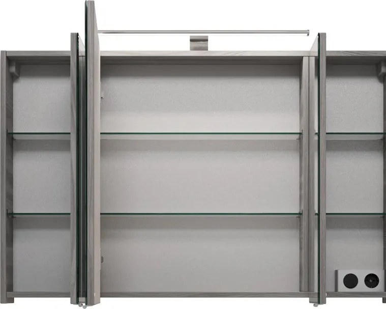 Specchio Contenitore Con Illuminazione PELIPAL grigio san gallo L 110 x H 70.3 x P 17 cm