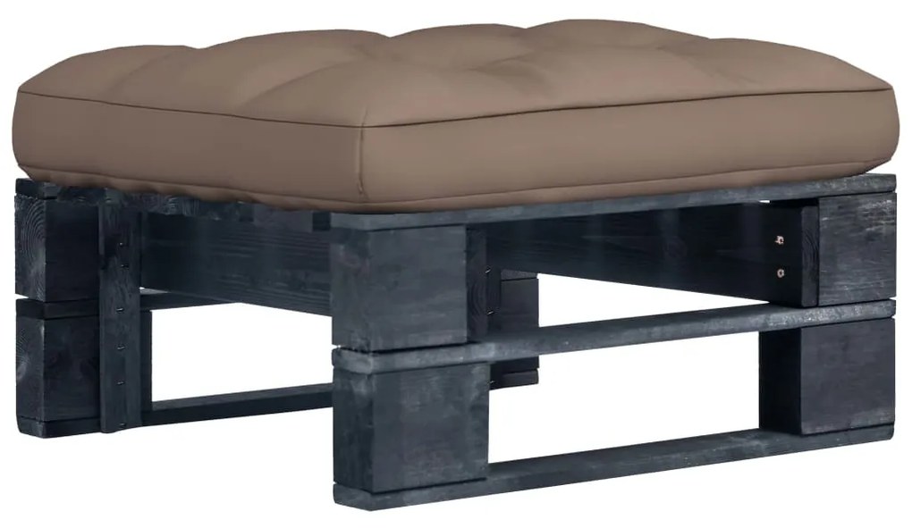 Ottomana Da Giardino Pallet İn Legno Di Pino Impregnato Nero /