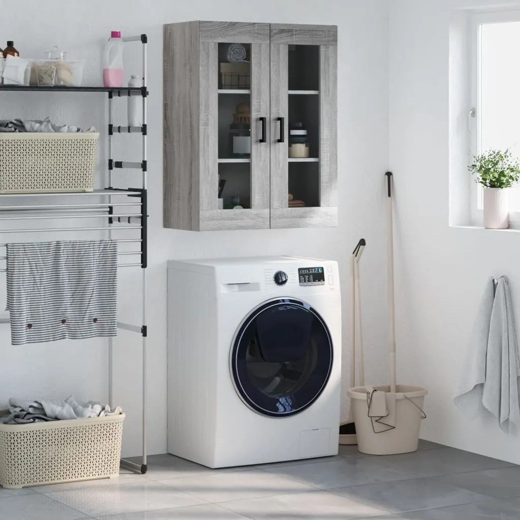 Mobile A Parete Grigio Sonoma 69,5x34x90 Cm /