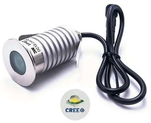 Faretto LED 3W IP67 CREE, luce ROSSO - Professional