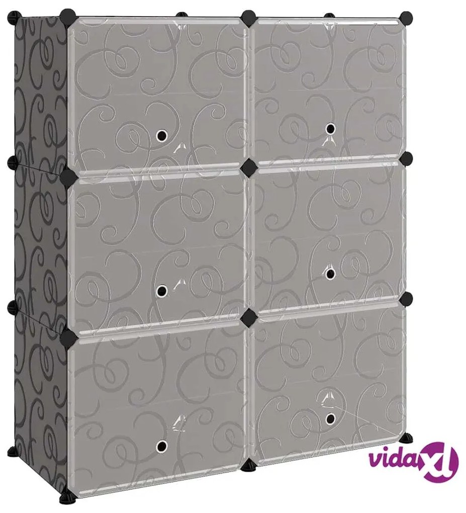 vidaXL Scarpiera Nera 84,5x31x93,5 cm in PP