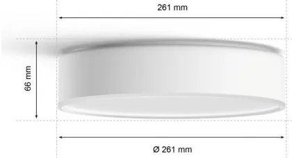 Philips - Luce LED dimmerabile Hue ENRAVE S LED/9,6W/230V diametro 261 mm bílá+DO
