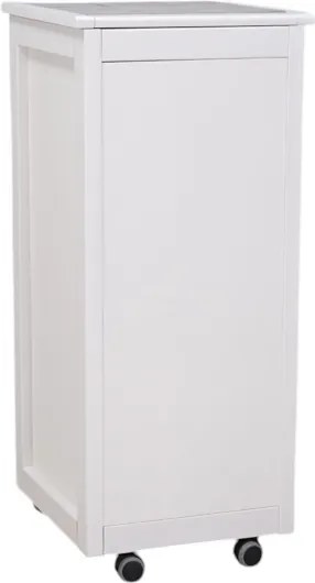 Carrello cassettiera GIADA Mini con piano in mattonelle e legno Bianco