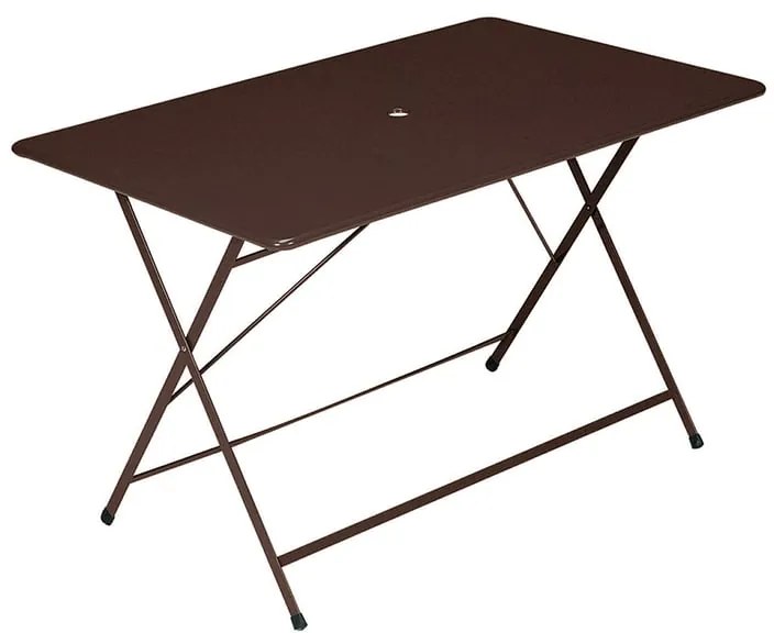 Tavolo da pranzo per giardino pieghevole Cassis OASI BY EMU struttura e superficie in acciaio marrone scuro per 4 persone 120x76cm